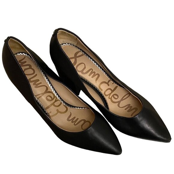 Sam Edelman Tatiana Leather Pump in Black Size 8.5 - Picture 4 of 8